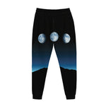 Night Sky And Moon Phase Print Jogger Pants