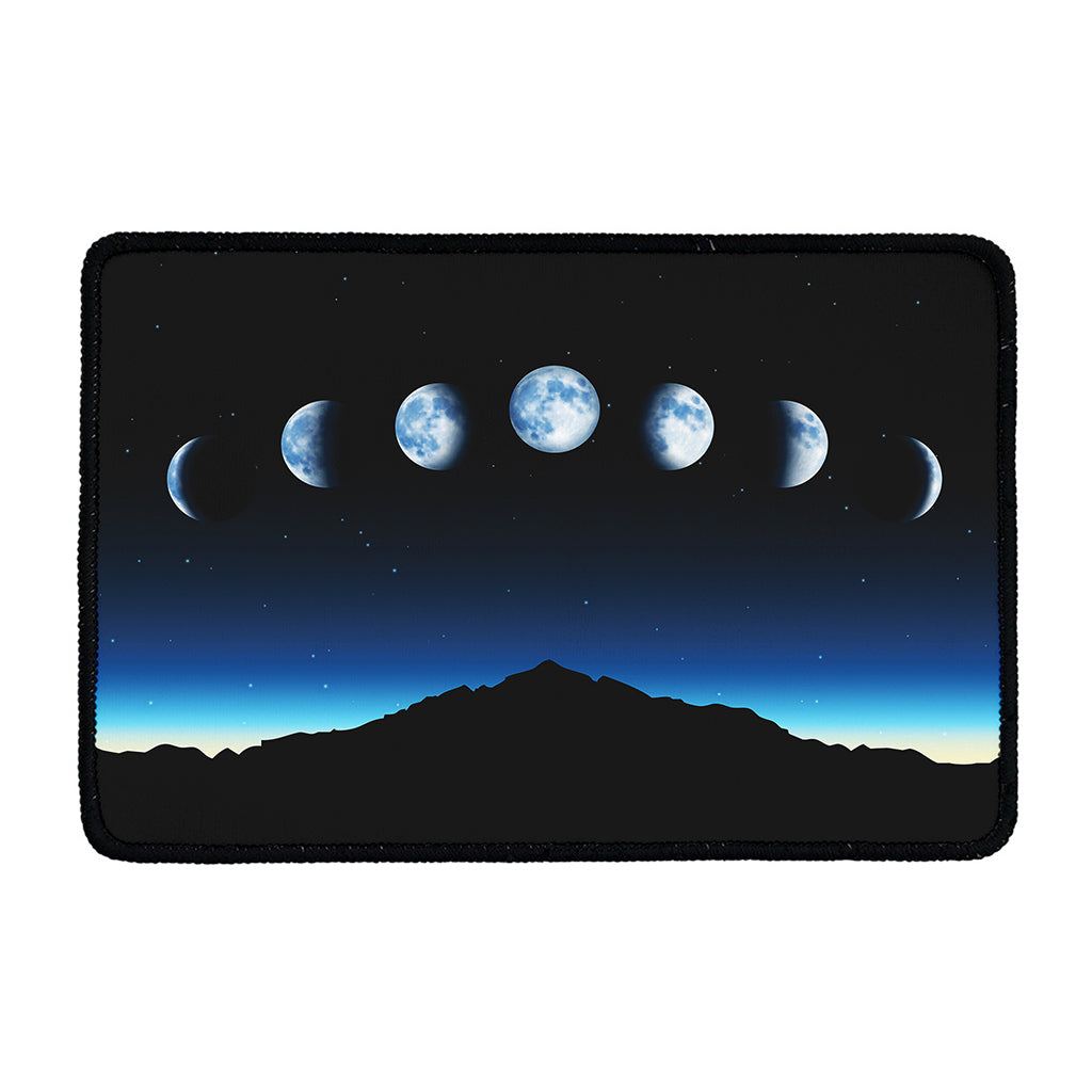 Night Sky And Moon Phase Print Kitchen Mat