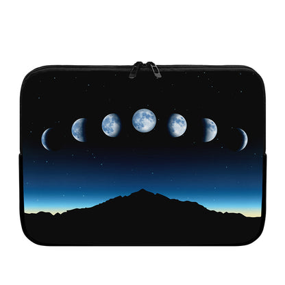 Night Sky And Moon Phase Print Laptop Sleeve