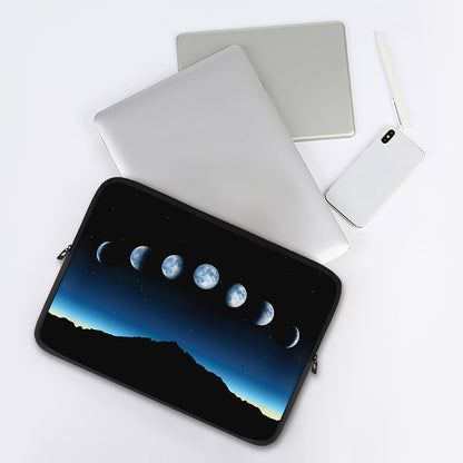 Night Sky And Moon Phase Print Laptop Sleeve