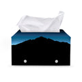 Night Sky And Moon Phase Print Leather Tissue Box Cover