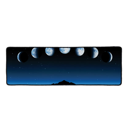 Night Sky And Moon Phase Print Long Kitchen Mat