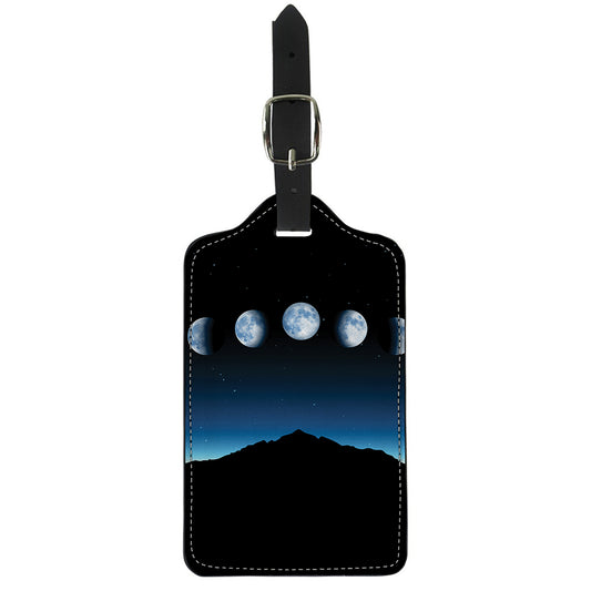 Night Sky And Moon Phase Print Luggage Tag