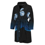 Night Sky And Moon Phase Print Men's Bathrobe