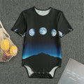 Night Sky And Moon Phase Print Men's Bodysuit