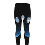 Night Sky And Moon Phase Print Men's leggings