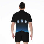 Night Sky And Moon Phase Print Men's Rompers
