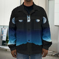 Night Sky And Moon Phase Print Men's Shirt Jacket