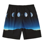 Night Sky And Moon Phase Print Men's Swim Trunks