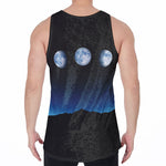 Night Sky And Moon Phase Print Men's Velvet Tank Top