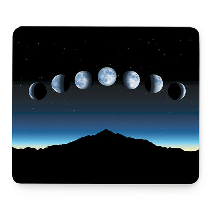 Night Sky And Moon Phase Print Mouse Pad