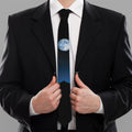Night Sky And Moon Phase Print Necktie