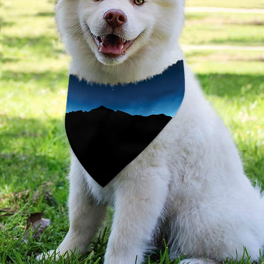 Night Sky And Moon Phase Print Over The Collar Dog Bandana
