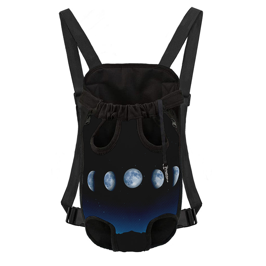 Night Sky And Moon Phase Print Pet Carrier Backpack