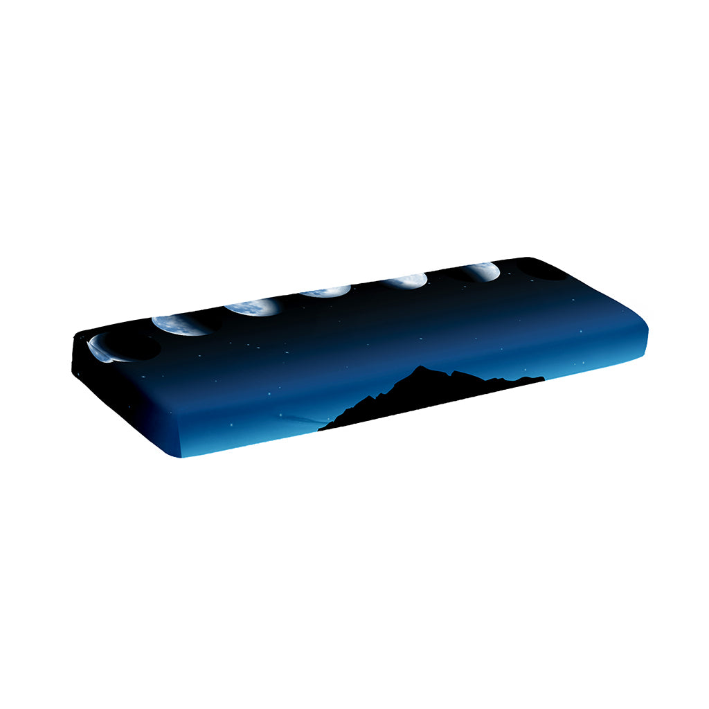 Night Sky And Moon Phase Print Piano Keyboard Cover
