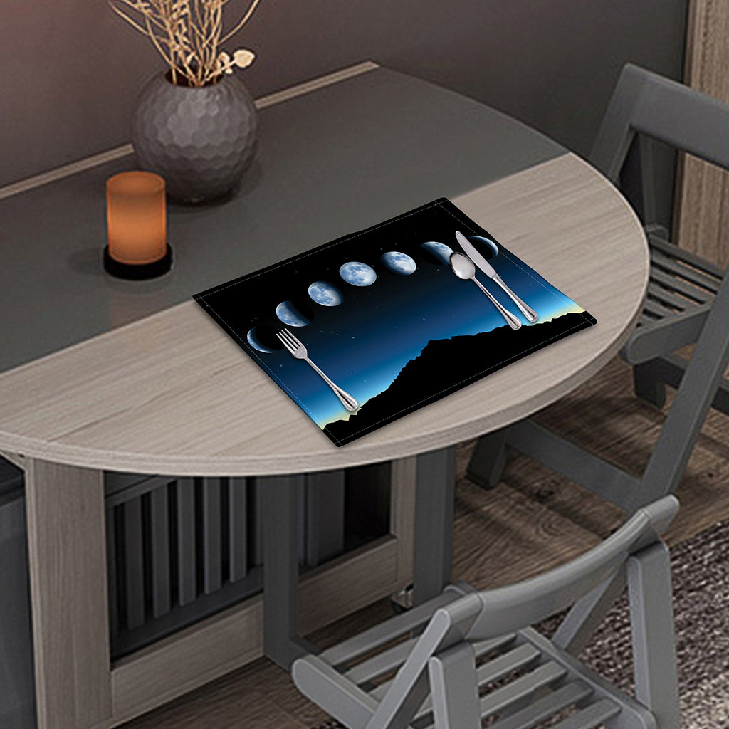 Night Sky And Moon Phase Print Placemat