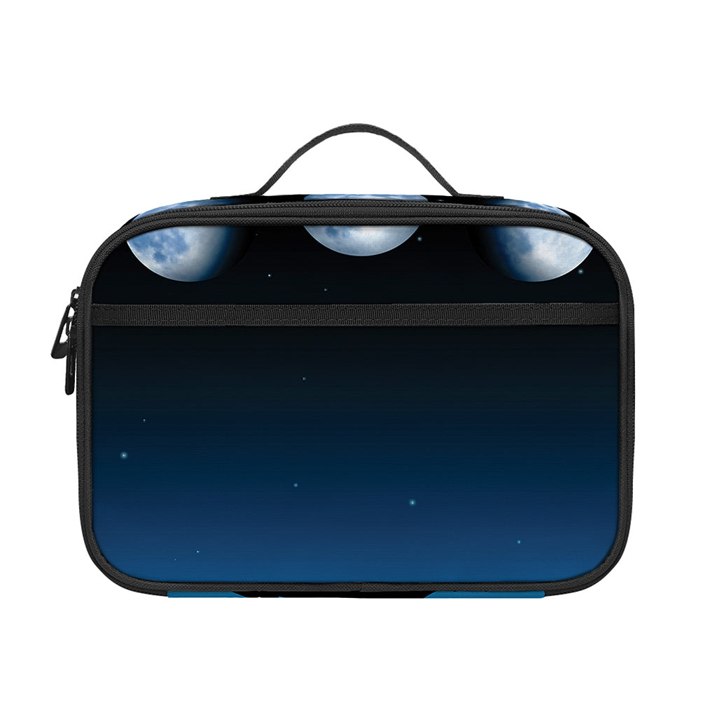 Night Sky And Moon Phase Print Portable Lunch Bag
