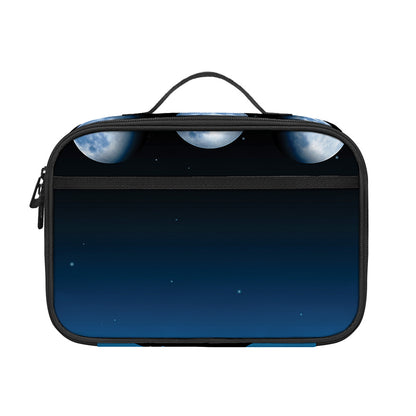 Night Sky And Moon Phase Print Portable Lunch Bag