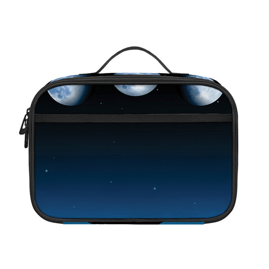 Night Sky And Moon Phase Print Portable Lunch Bag