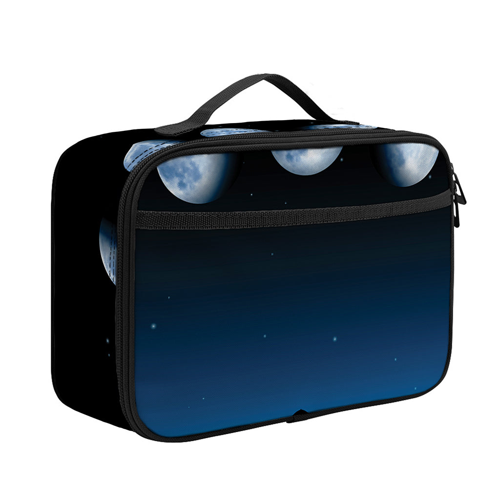 Night Sky And Moon Phase Print Portable Lunch Bag