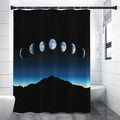 Night Sky And Moon Phase Print Premium Shower Curtain