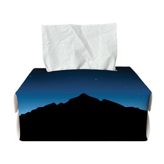 Night Sky And Moon Phase Print Rectangle Tissue Box Cover