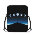 Night Sky And Moon Phase Print Rectangular Crossbody Bag