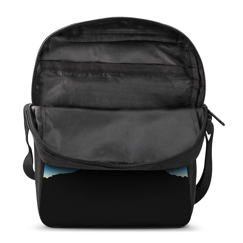 Night Sky And Moon Phase Print Rectangular Crossbody Bag