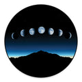 Night Sky And Moon Phase Print Round Floor Mat