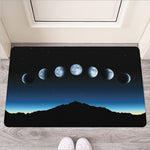 Night Sky And Moon Phase Print Rubber Doormat