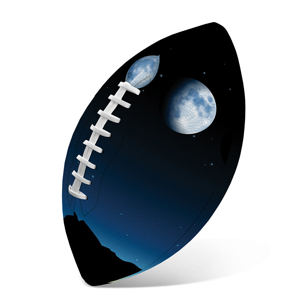 Night Sky And Moon Phase Print Rugby Ball