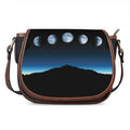 Night Sky And Moon Phase Print Saddle Bag