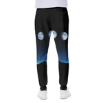 Night Sky And Moon Phase Print Scuba Joggers