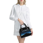 Night Sky And Moon Phase Print Shoulder Handbag