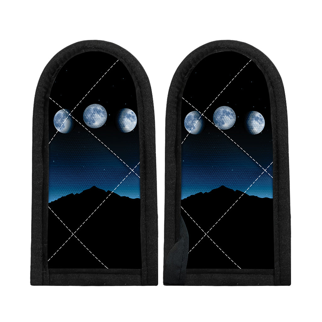 Night Sky And Moon Phase Print Skillet Handle Cover