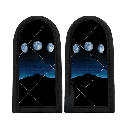 Night Sky And Moon Phase Print Skillet Handle Cover