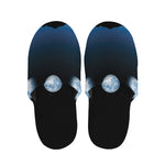 Night Sky And Moon Phase Print Slippers
