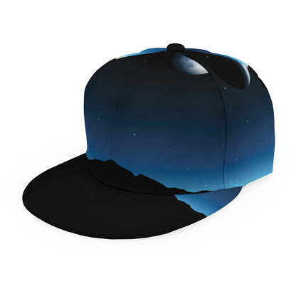 Night Sky And Moon Phase Print Snapback Cap