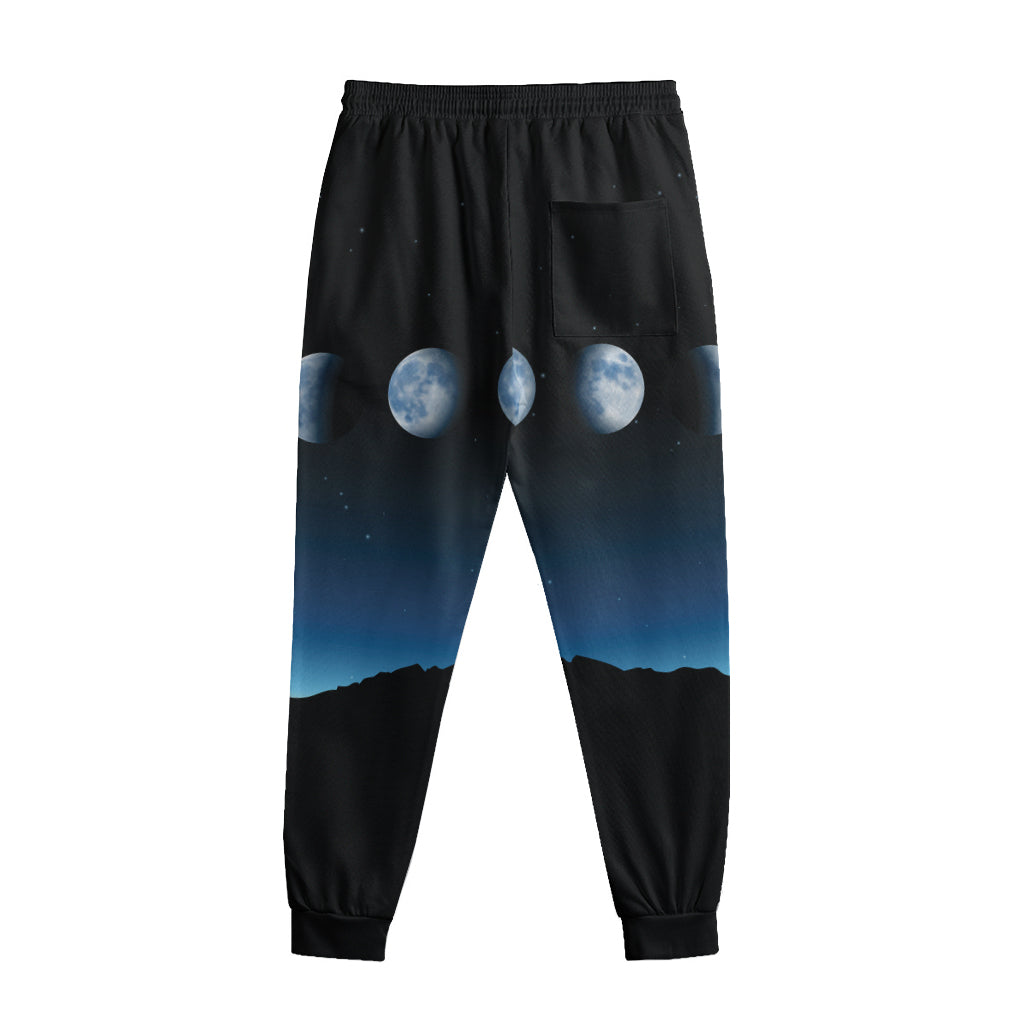 Night Sky And Moon Phase Print Sweatpants