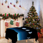 Night Sky And Moon Phase Print Tablecloth