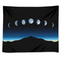 Night Sky And Moon Phase Print Tapestry