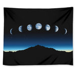 Night Sky And Moon Phase Print Tapestry