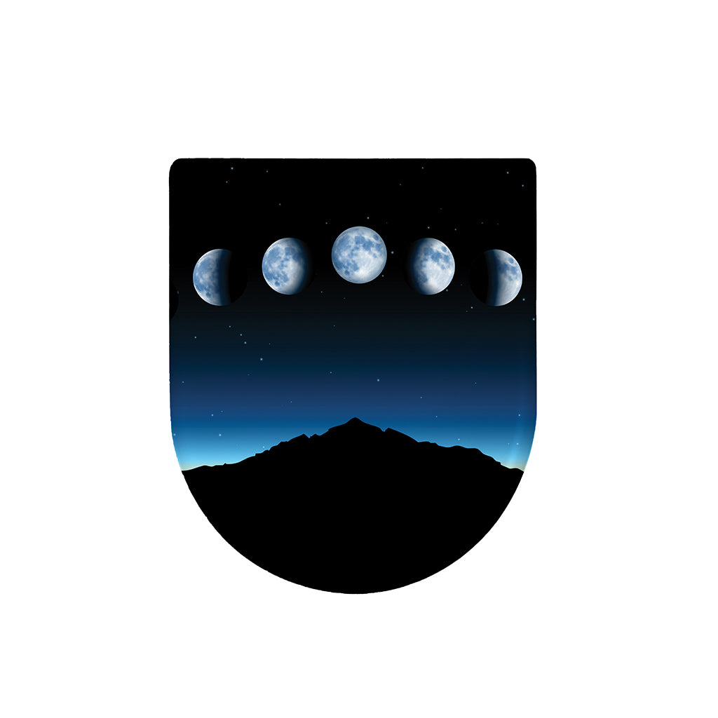 Night Sky And Moon Phase Print Toilet Lid Cover
