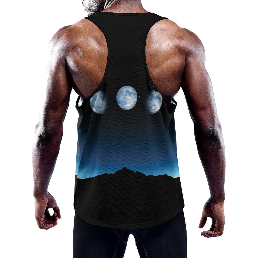 Night Sky And Moon Phase Print Training Tank Top