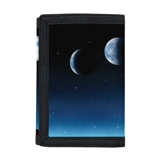 Night Sky And Moon Phase Print Trifold Wallet