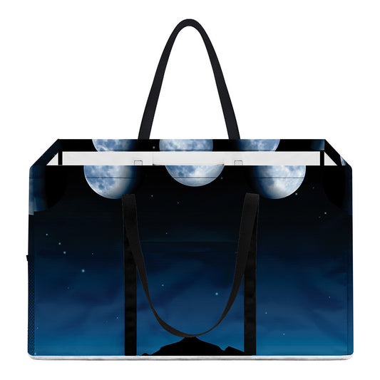 Night Sky And Moon Phase Print Utility Tote Bag