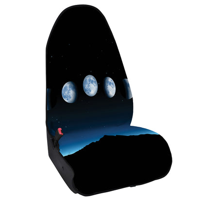 Night Sky And Moon Phase Print Waterproof Car Seat Cover