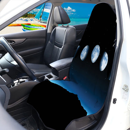 Night Sky And Moon Phase Print Waterproof Car Seat Cover