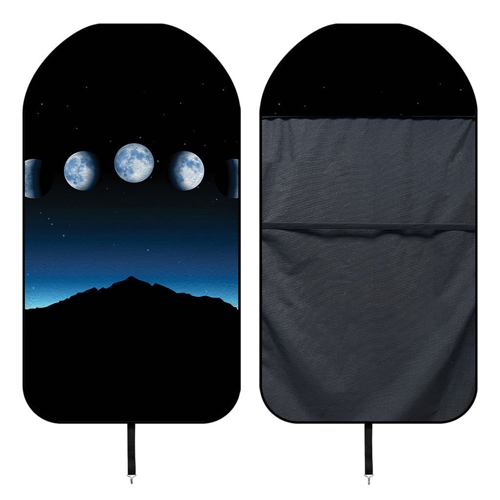 Night Sky And Moon Phase Print Waterproof Car Seat Cover