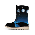 Night Sky And Moon Phase Print Winter Boots